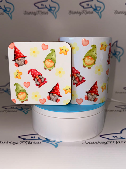 Cute Gonk mug and matching coaster